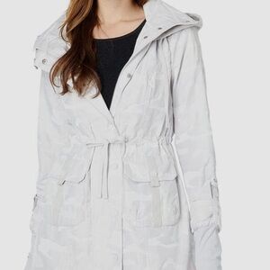 Blanc Noir White Camo Hooded Parka